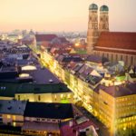 Church of our Dear Lady in Munich at dusk